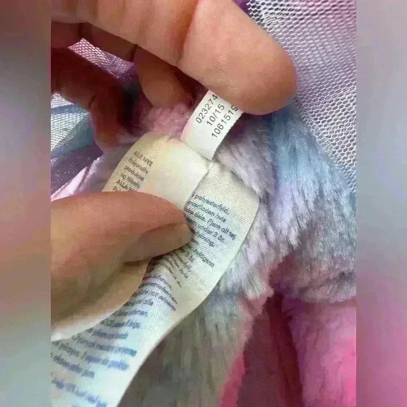 Sweet Heart Hugs Swirl Multicolor Plush Build A Bear BAB Teddy Pink Purple Blue - Picture 7 of 7